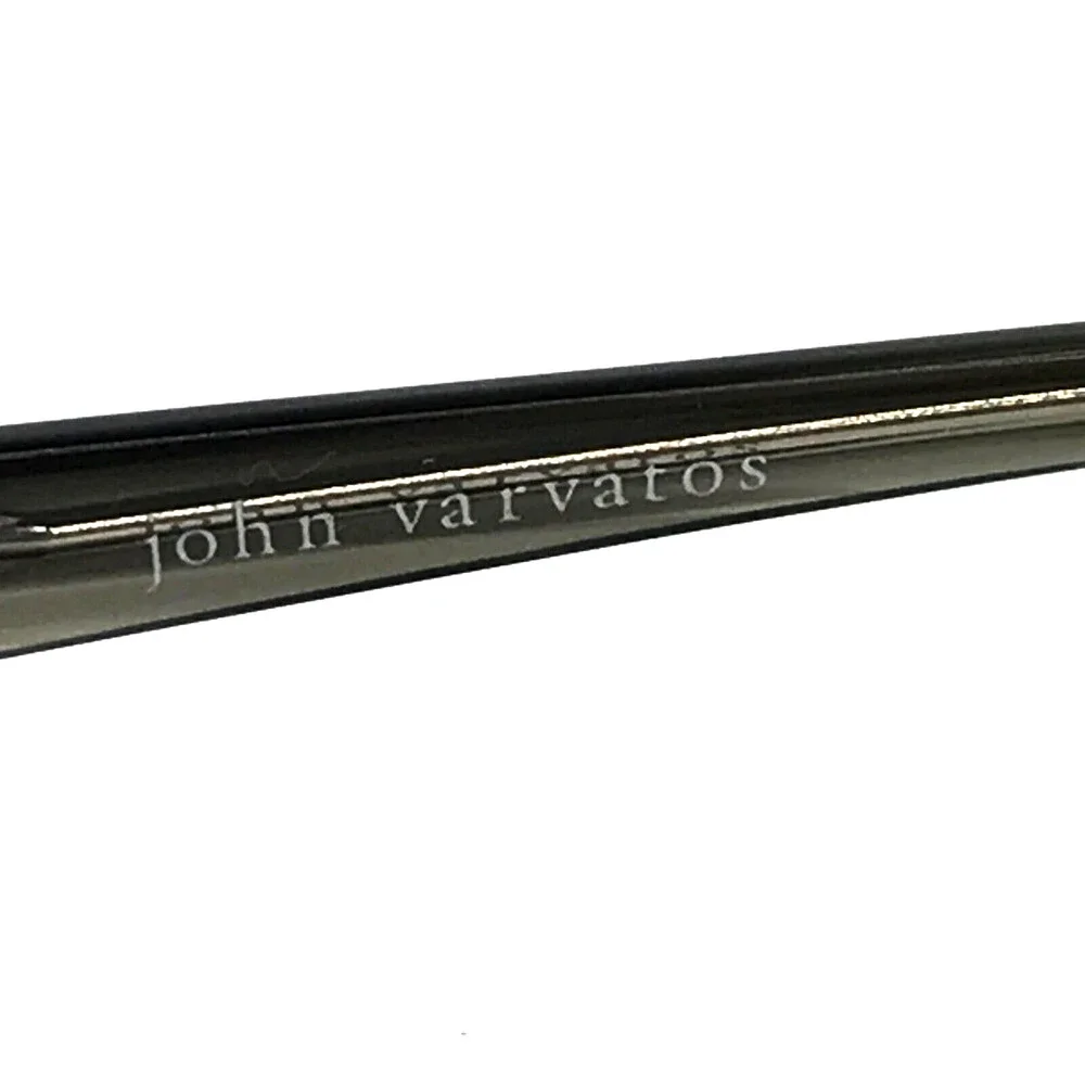 John Varvatos Eyeglasses Frames V303 BLACK HORN Rectangle Full Rim 52-16-140